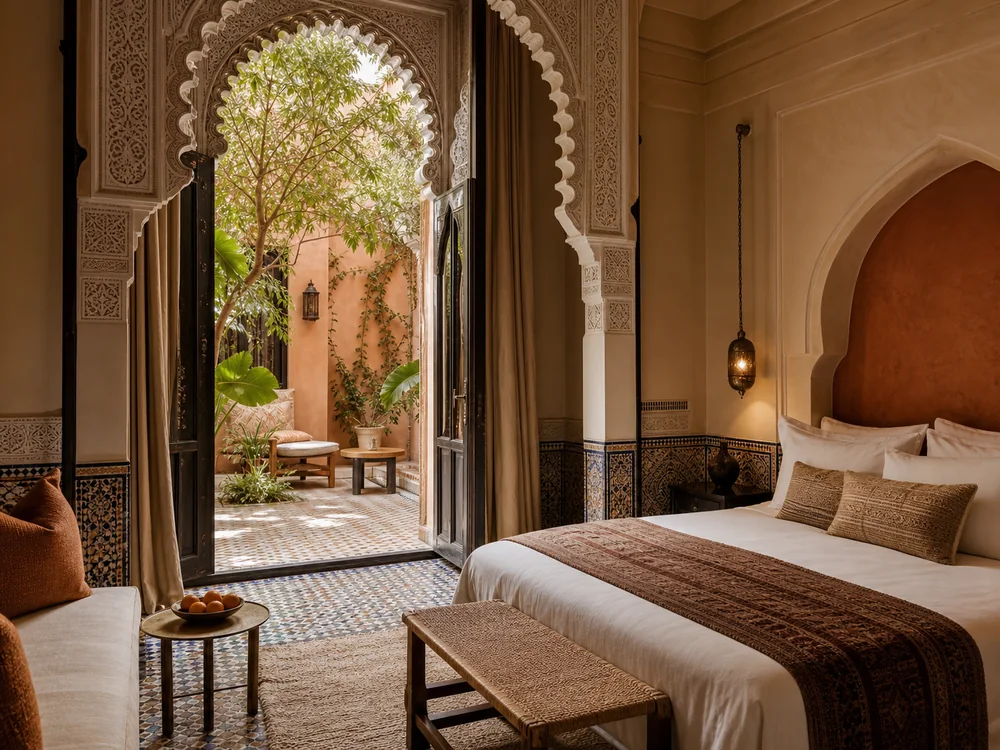 Ambiance éditoriale pour Sélection de riads à Marrakech